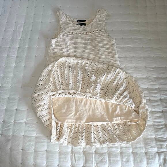 Gap Kids Crochet Knit Sleeveless Dress Girls M (8) | Ivory Sweater Dress - Picture 6 of 9